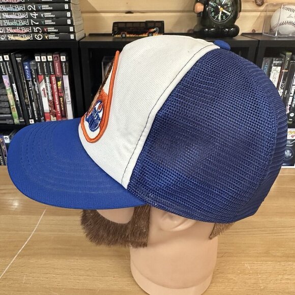 Wayne Gretzky 80's SnapBack Hat Edmonton Oilers The Great One Blue Orange White - Picture 2 of 6